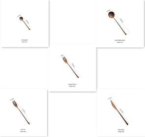 Japanese 304 Stainless Steel Rose Gold Knife, Fork And Spoon Chopsticks (Option: Set)