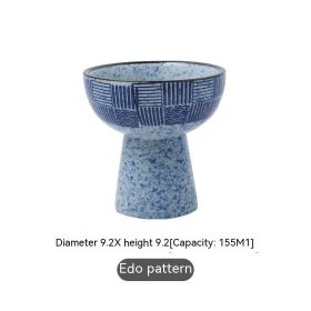 Tall Bowl Japanese-style Ceramic Snack Tableware (Option: Jiang Hu Pattern Ice Cream Cup)